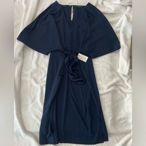 New Eloquii Navy Flutter Sleeve Dress